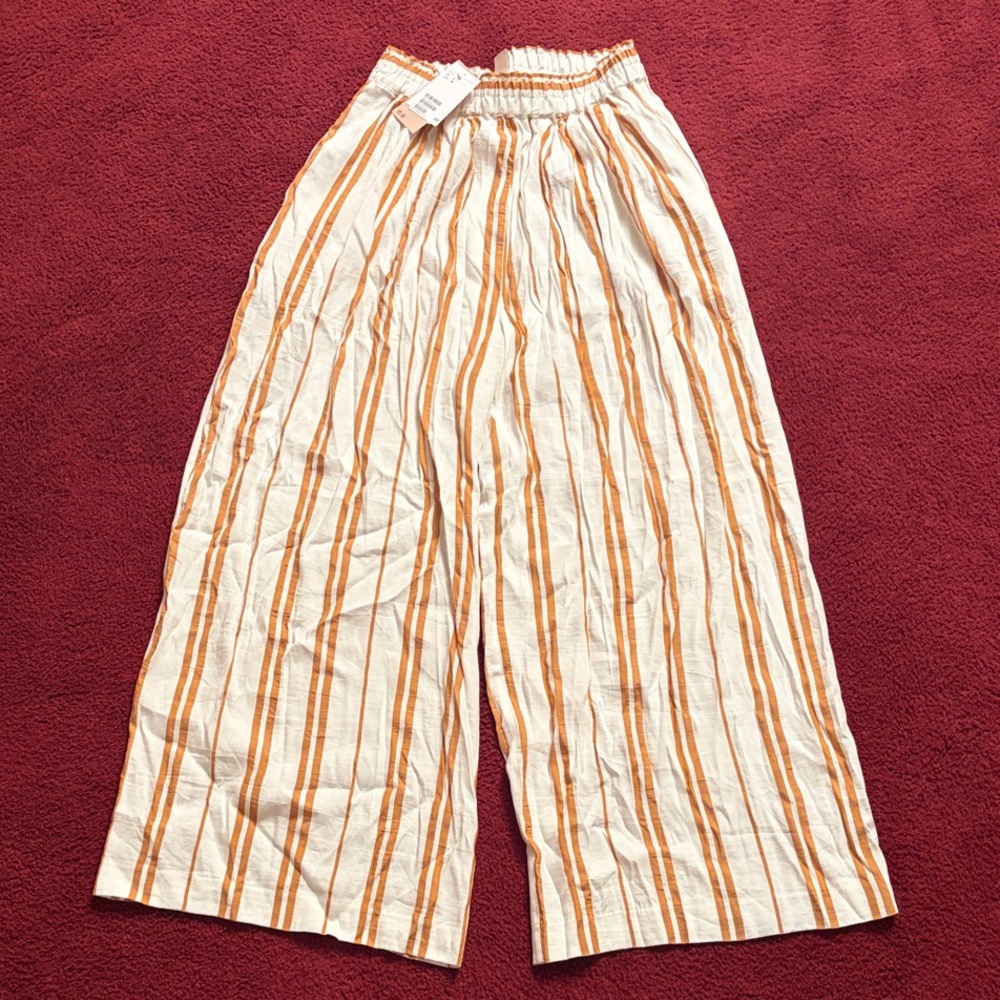 H&M women’s wide leg linen blend bottom.